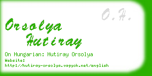 orsolya hutiray business card